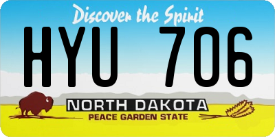 ND license plate HYU706