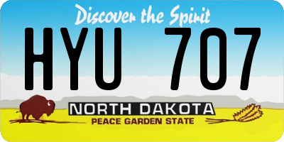 ND license plate HYU707