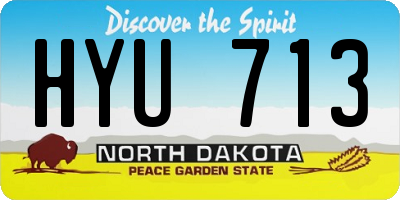 ND license plate HYU713