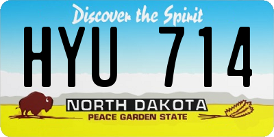 ND license plate HYU714