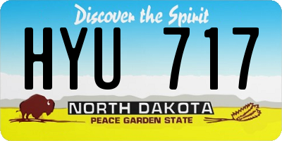ND license plate HYU717