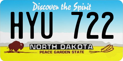 ND license plate HYU722