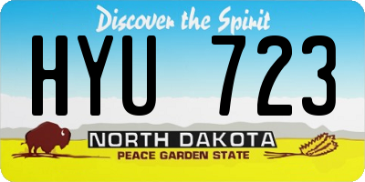 ND license plate HYU723