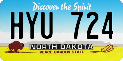 ND license plate HYU724