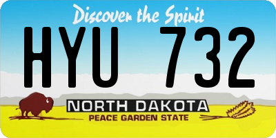 ND license plate HYU732