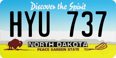 ND license plate HYU737