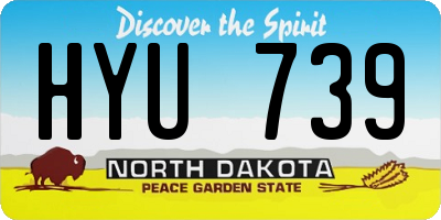 ND license plate HYU739