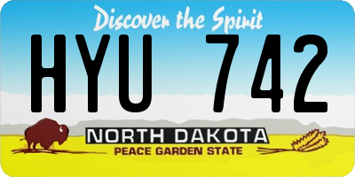 ND license plate HYU742