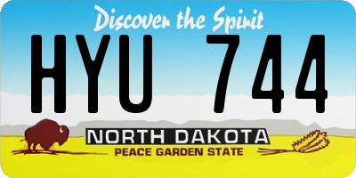 ND license plate HYU744
