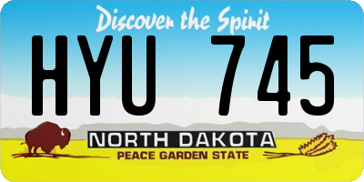 ND license plate HYU745