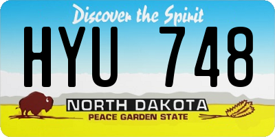 ND license plate HYU748