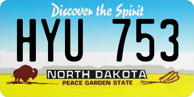 ND license plate HYU753