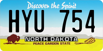 ND license plate HYU754