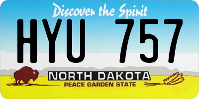 ND license plate HYU757