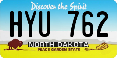 ND license plate HYU762