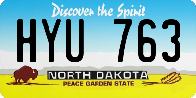 ND license plate HYU763