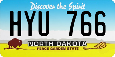 ND license plate HYU766