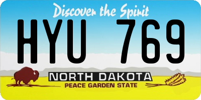 ND license plate HYU769