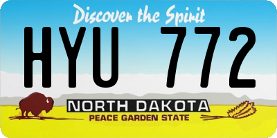 ND license plate HYU772