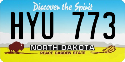 ND license plate HYU773
