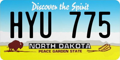 ND license plate HYU775