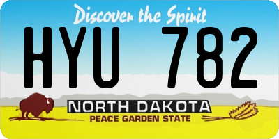 ND license plate HYU782