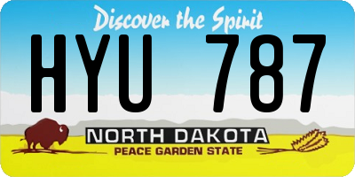 ND license plate HYU787
