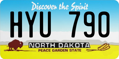ND license plate HYU790