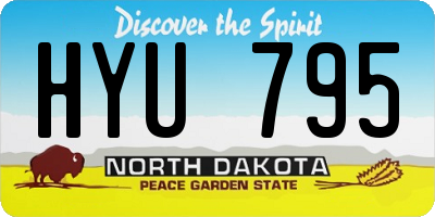 ND license plate HYU795