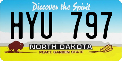 ND license plate HYU797