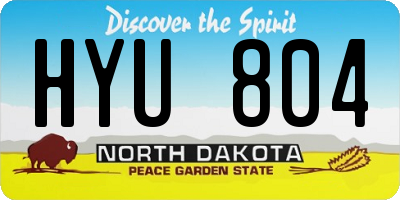 ND license plate HYU804