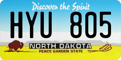 ND license plate HYU805