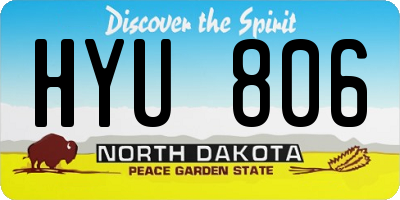 ND license plate HYU806