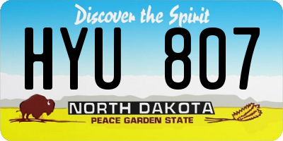 ND license plate HYU807