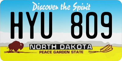 ND license plate HYU809