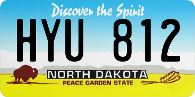 ND license plate HYU812
