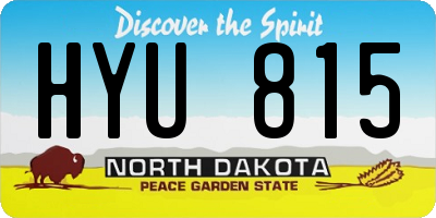 ND license plate HYU815