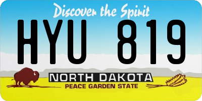 ND license plate HYU819
