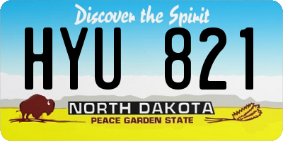 ND license plate HYU821