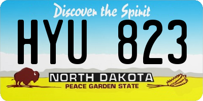 ND license plate HYU823