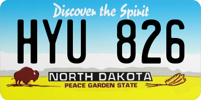 ND license plate HYU826