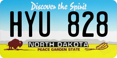 ND license plate HYU828