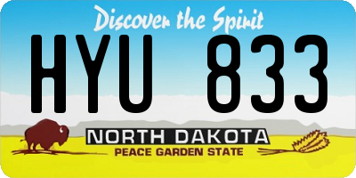 ND license plate HYU833