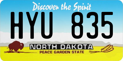 ND license plate HYU835