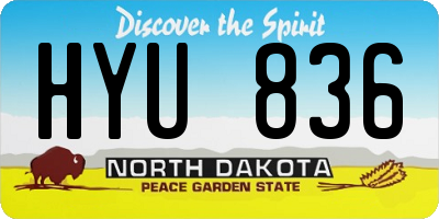 ND license plate HYU836