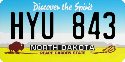 ND license plate HYU843