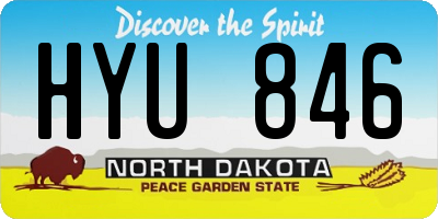ND license plate HYU846