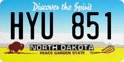 ND license plate HYU851