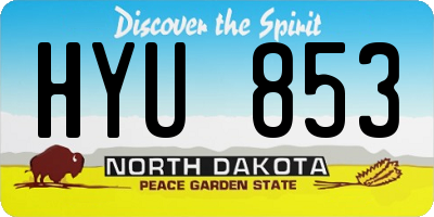 ND license plate HYU853