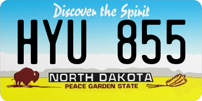 ND license plate HYU855
